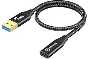 PHIXERO [10Gbps] USB C Female to USB Male Adapter 3.1 Gen 2 (1 Ft), 3A Fast Charging USB A to USB C Adapter with 10Gbps Data Transfer and Charging for Laptop, PC, Flash Disk, Quest Link, Charger