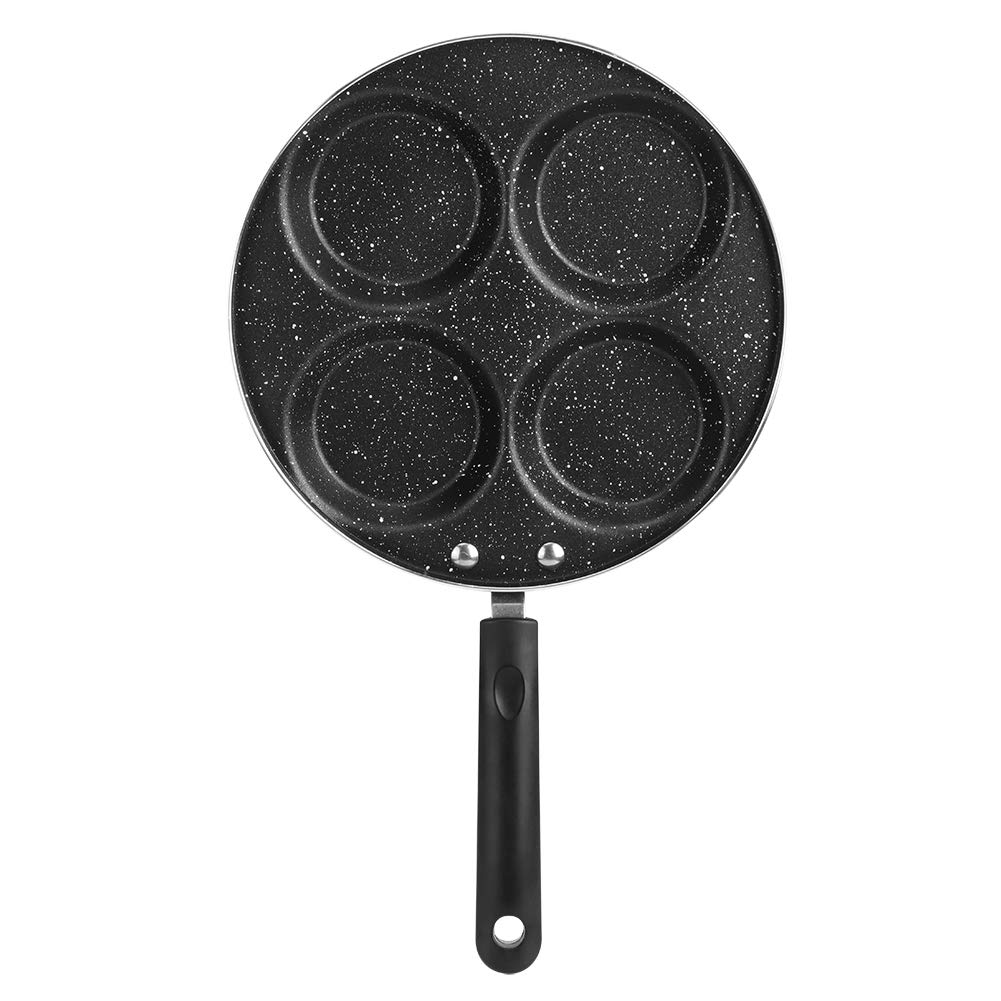 Tomotato 4 Cup Egg Frying Pan,Aluminium Non-Stick Cooker Omelet Multipurpose Pancake Burger Steak Pans Induction Cooker Safe