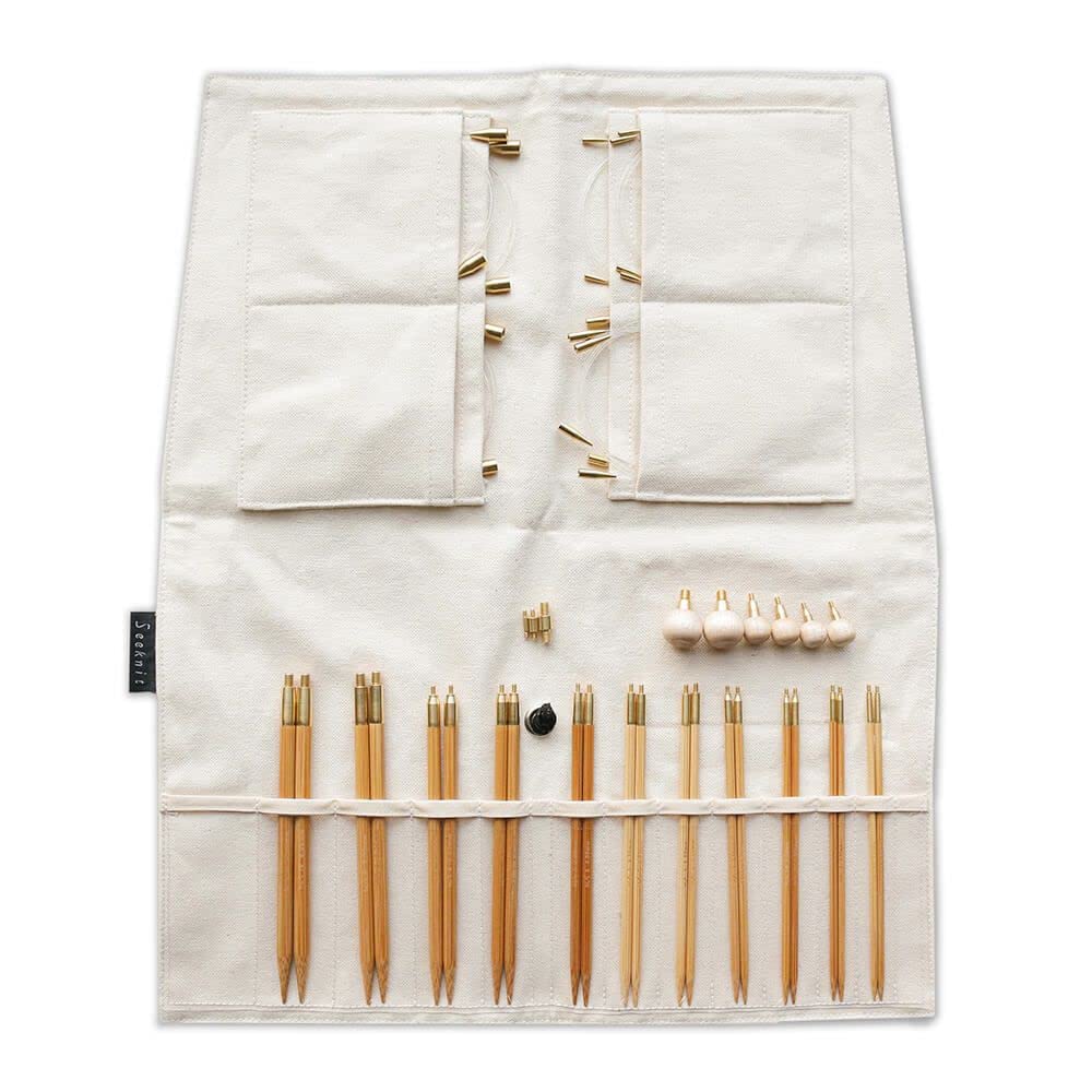 Seeknit - Seeknit Koshitsu Premium Interchangeable Circular Needle Set - 1 Piece, Brown