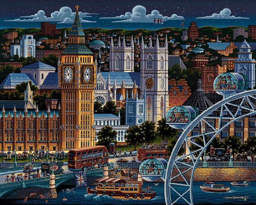 Jigsaw Puzzle - London 1000 Pc By Dowdle Folk Art