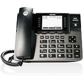 Motorola ML1000 4-Line Corded Base Station | Expandable Small Business Phone System | Supports up to 10 Wireless Extensions (ML1100/ML1200) | Digital Receptionist &amp; 200-Minute Answering System