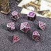 DnDnD Solid Metal Dice Set, Rose Pink D&D Metal Dice with Metal Box for DND Role Playing Game