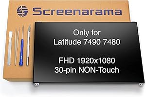 SCREENARAMA New Screen Replacement for Dell Latitude 7490 7480 FHD 30pin Non-Touch 1920x1080 IPS Matte LCD LED Display with Tools