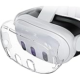 KZIOACSH Cover for Headset Meta Quest 3, All-in-One Highly Transparent Scratch-Resistant VR Headset Protective Case Ultra-Cle