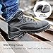 SAFETOE Mens Safety Boots Work Shoes - M8356B Black Waterproof Leather Work Boots Steel Toe Safety Shoes