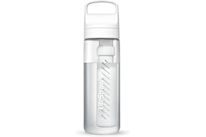 LifeStraw Go Series – BPA-Free Water Filter Bottle for Travel and Everyday use removes Bacteria, parasites and microplastics,