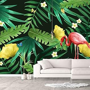 Wall Murals for Bedroom Green Plants Animals Removable Wallpaper Peel and Stick Wall Stickers - 66x96 inches