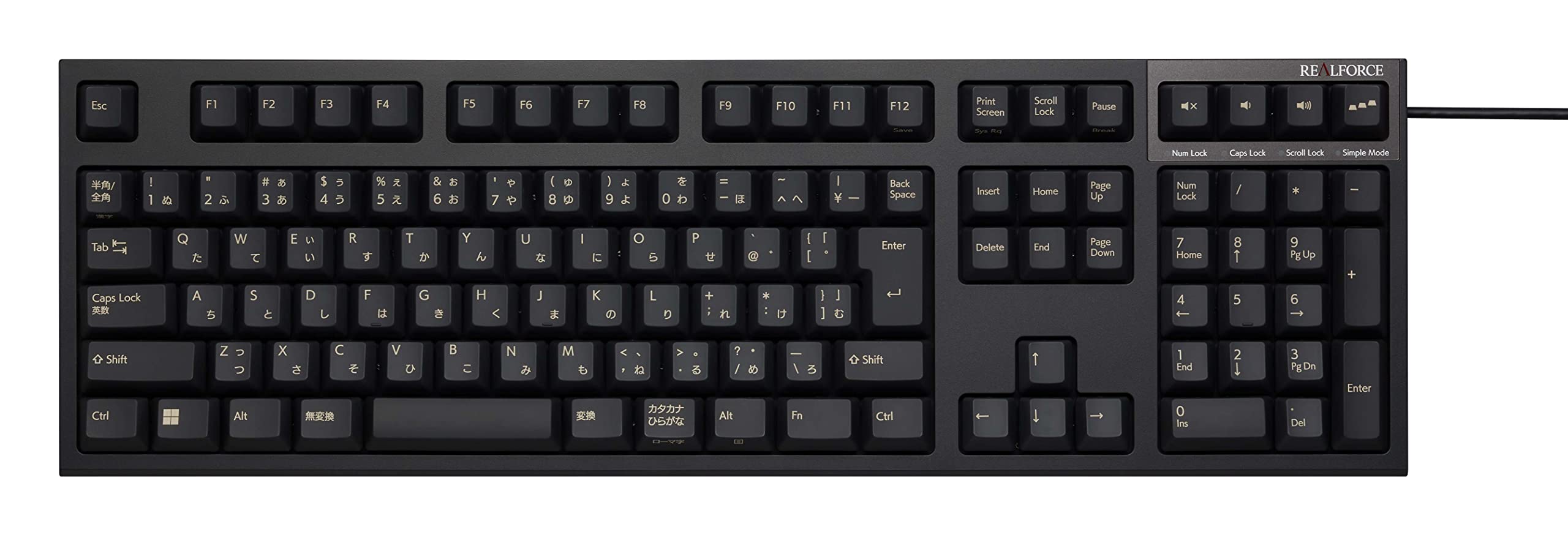 REALFORCE R3S キーボード 有線 フル 45g 日本語配列 ブラック R3SA11商品画像
