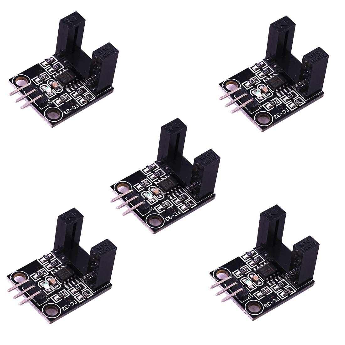 Hailege 5pcs LM393 Correlation Photoelectric Sensor Opposite-type Infrared Count Sensor DC 5V