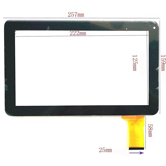 EUTOPING ® Schwarz Farbe 10.1 Zoll Touchscreen - digitizer Alternative für 10.1' NOZA TEC Allwinner A31S
