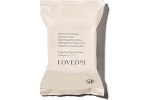 Loved01 Face & Body Salicylic Acid Cleansing Wipes, John Legend Skincare, Oil & Fragrance-Free, No-Rinse, Suitable for Blemish-Prone Skin, 24 wipes