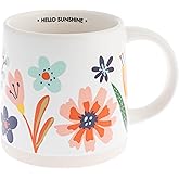 Karma, 14 oz Shelly Mug - Cute Coffee and Tea Mug - Ceramic Coffee Mugs for Women and Men, Hello Sunshine