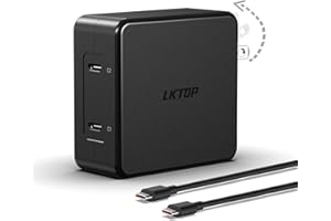 LKTOP 100W USB-C Power Adapter for DJI/Potensic/Holy Stone/Skyrover Drone, 2-Port Battery Fast Charger for Mavic 4 Pro/Mavic 3/Air 3/Mini/Avata/Flip/Neo Series, Charging Hub (Same as DJI Factory)