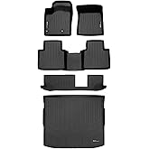 SMARTLINER Custom Fit Floor Mats 3 Rows and Cargo Liner Behind 2nd Row Set Compatible with 2022-2025 Mitsubishi Outlander