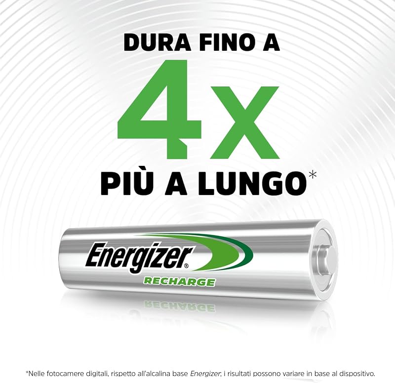 Recharge Universal - Batterie Ricaricabili AAA (Confezione da 4)