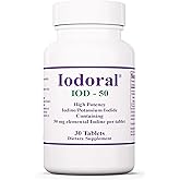 Optimox Iodoral 50 mg Supplement - Potassium Iodide Tablets, Thyroid Support, Daily Vitamins and Minerals, Lugol's Iodine Solution - 30 Count.