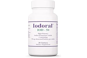 Optimox Iodoral 50 mg Supplement - Potassium Iodide Tablets, Thyroid Support, Daily Vitamins and Minerals, Lugol's Iodine Solution - 30 Count.