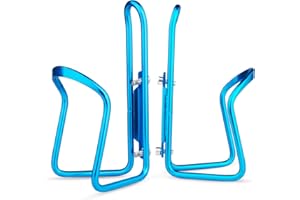 FiveBox Bike Water Bottle Cage, 2Pack Cycling Bicycle Water Bottle Cage Holder Bracket for Mountain Bike MTB Road Bike, Bike Accessories, Made of Lightweight Aluminum Alloy (Blue)