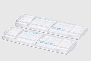 EGGZAMIN Bundle of 2 McMaster Method Microscope Slides, FEC (Fecal Egg Count) Double Chamber Slide for Parasite Testing, Count Parasite Eggs in Horses, Sheep, Goats, Cattle.