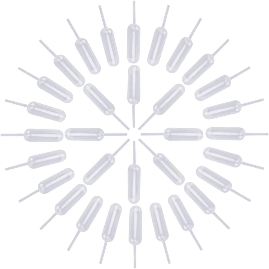 100Pcs 4ml Short Stem Clear Disposable Plastic Transfer Pipettes Liquid Dropper for Cupcakes and Ice Cream