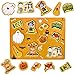 Christmas | Halloween | Wooden Peg Puzzle, Holiday Theme - Pack of 2 Learning Educational Pegged Puzzle Boards for Toddler & Kids (Set of 2) | Great Gift for Kids