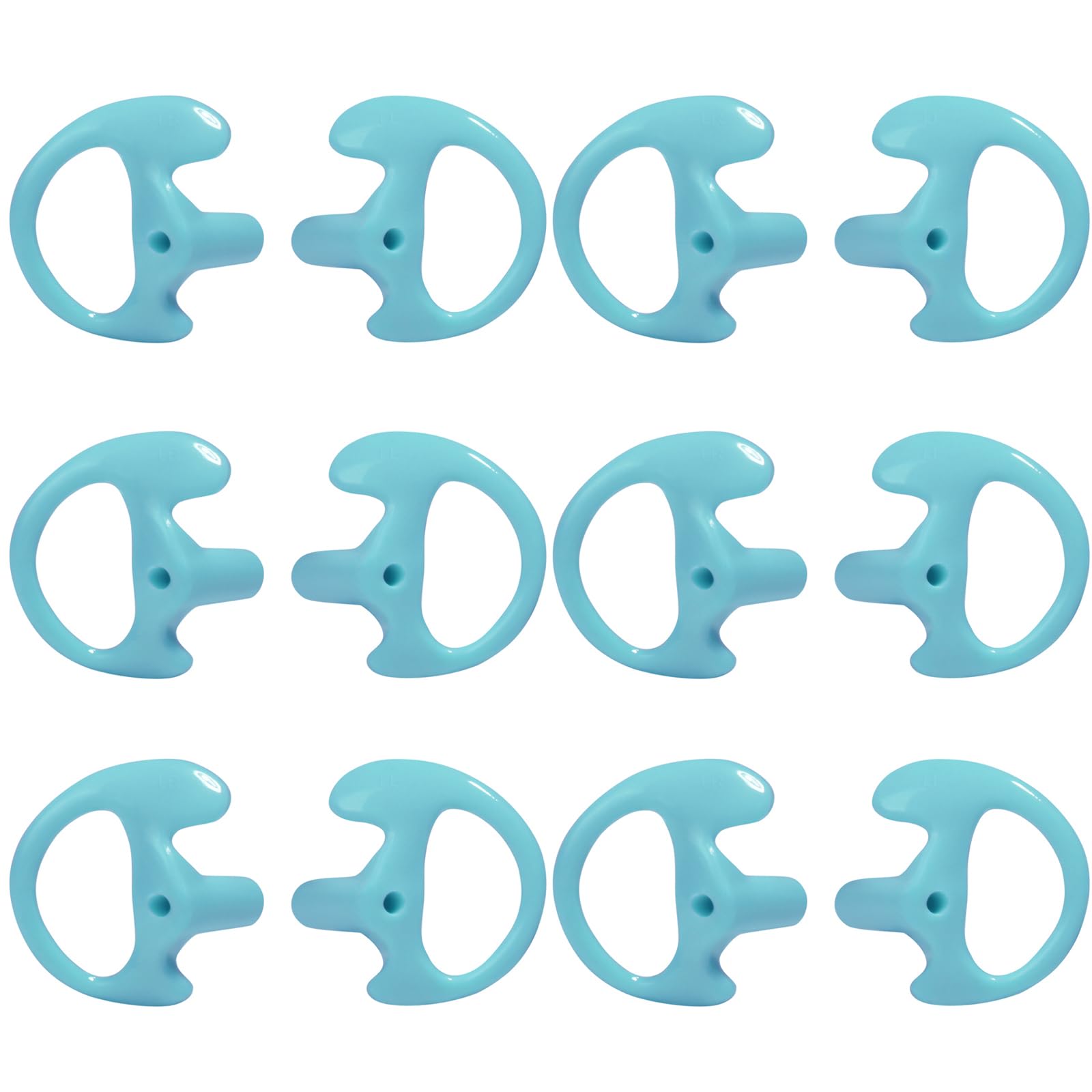 UAYESOK Replacement Earmold Soft Silicone Ear Buds Eartips for Motorola Kenwood Two Way Radio Air Acoustic Coil Tube Walkie Talkie Covert Earpiece Headset (Large*6, Blue)