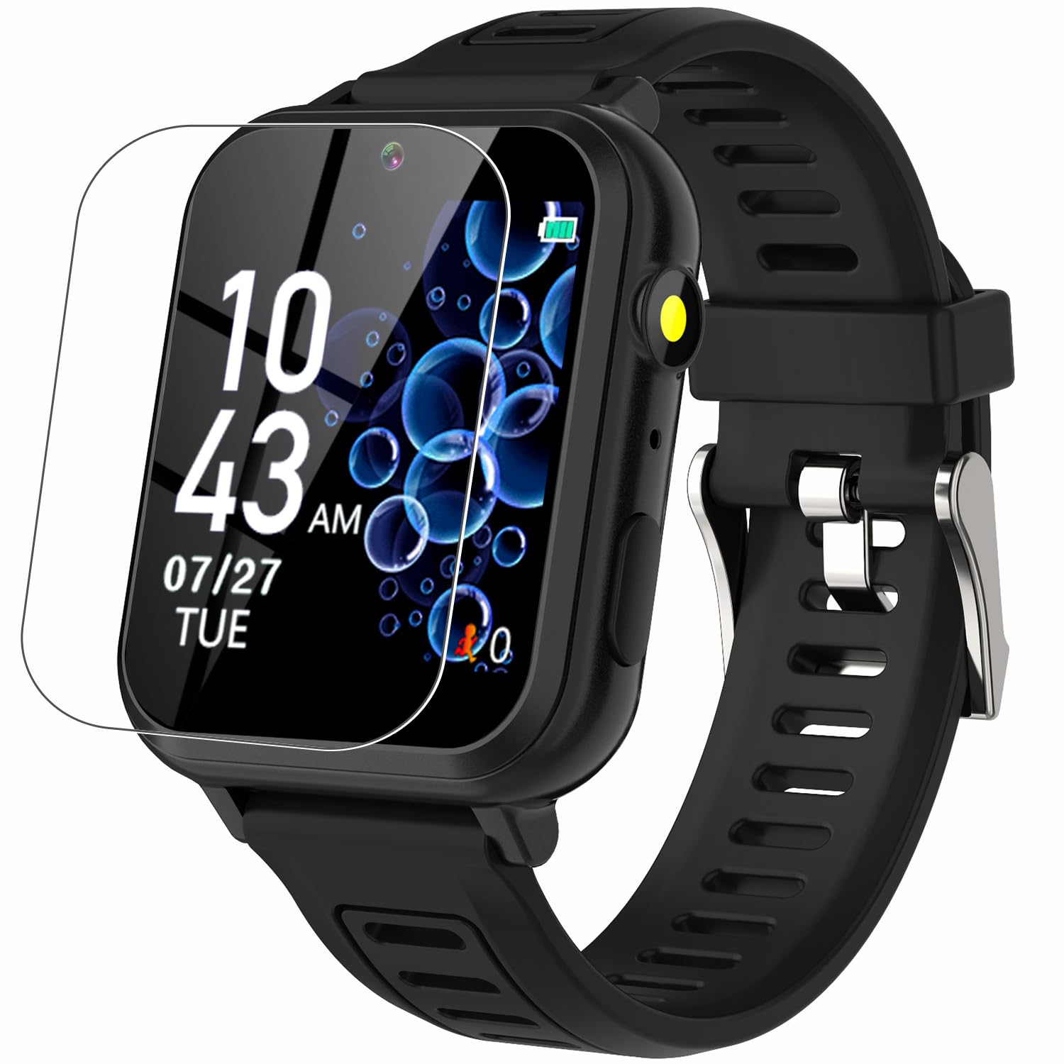 Photo 1 of Kids Game Smart Watch, with 24 Games HD Touchscreen Video Camera Music Player Pedometer Flashlight Alarm Clock Storybook, Birthday Gifts for 5-12 Year Olds Boys Include Screen Protector Black