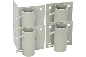 tonchean 4 Pack Stationary Dock Side Leg Pipe Holder, Heavy Duty Floating Dock Corner Brackets Hardware Boat Dock Accessories