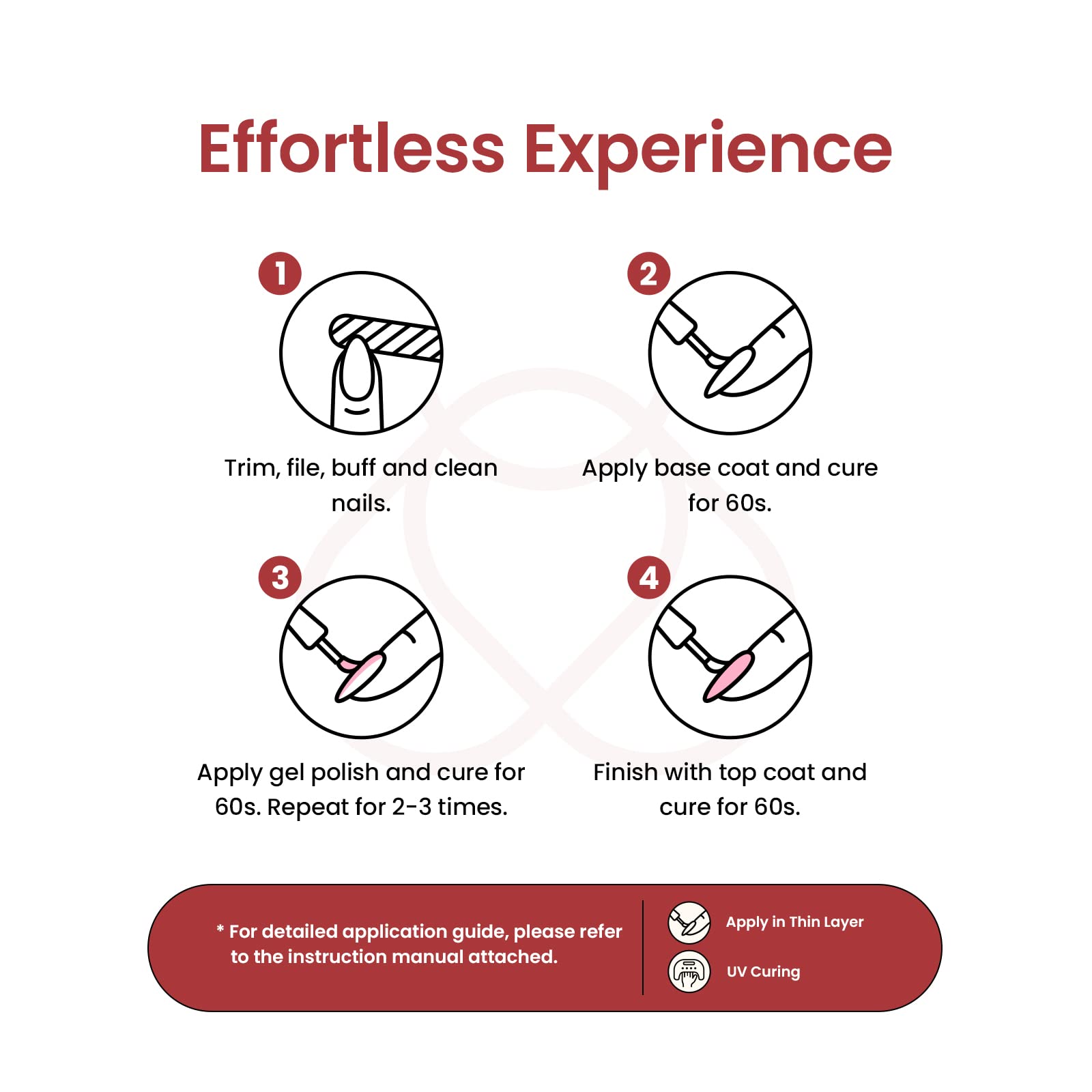 Beetles Jelly Gel Nail Polish Set, 6 Colors Nude Sheer Natural Pink Red Brown Gel Nail Polish Kit for DIY Nail Art Salon Home Gift For Women Girls - Image 7