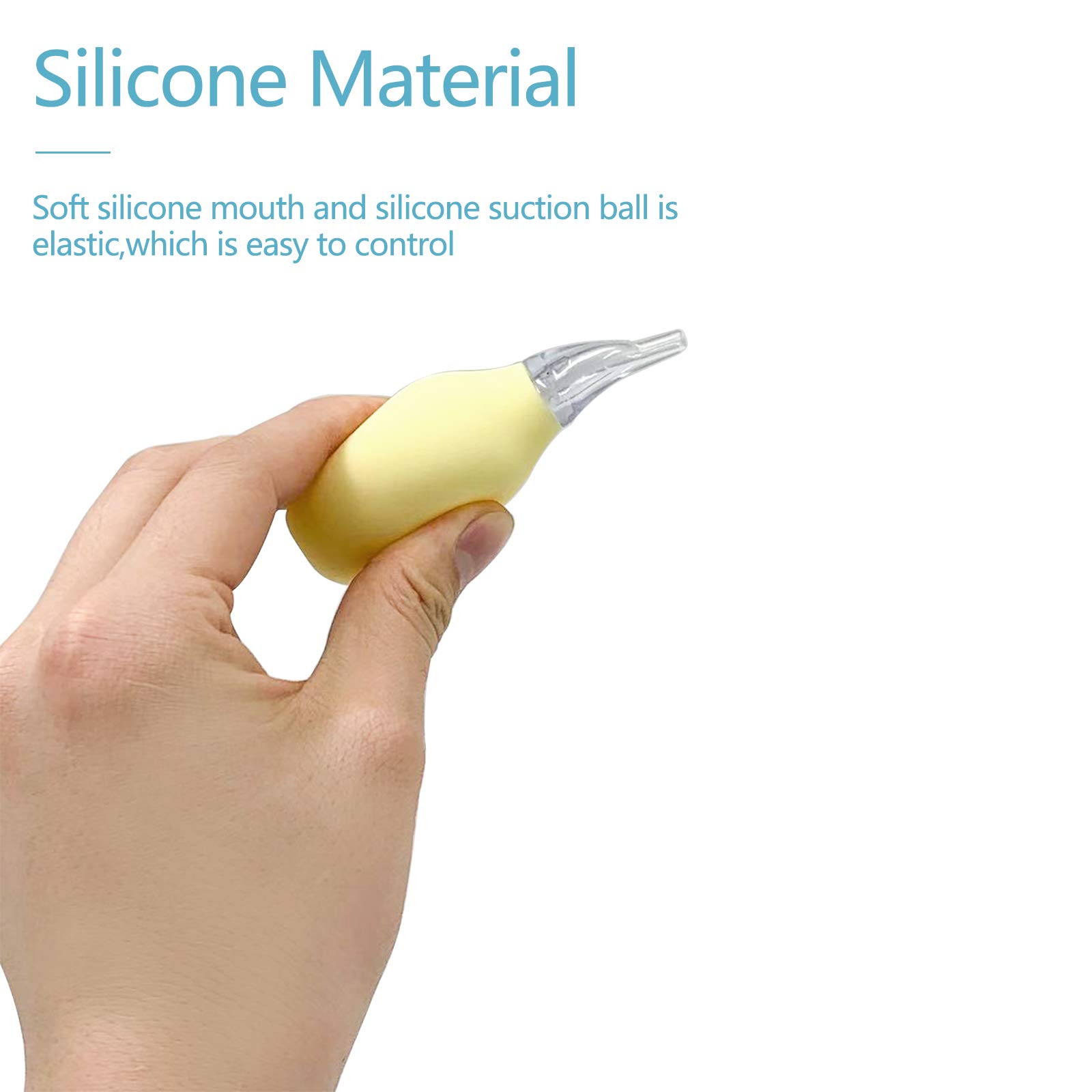 Evwoge 3pcs Nasal Aspirator for Baby Toddlers Nose Cleaner Booger Sucker Remover for Infant Nose Congestion Relief
