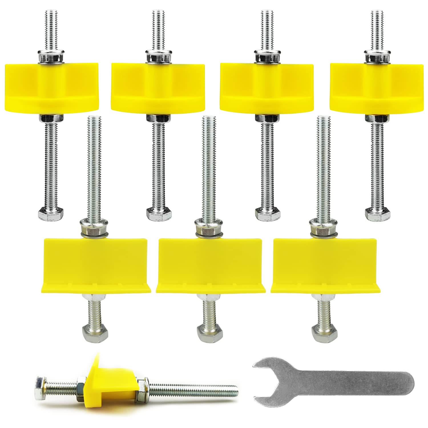 8Pcs Tile Height Regulator Tiles Tile Leveling Adjustment Height Adjustable Locator Fixed Lifting Tool,with Wrench,for Wall Tile Top Height