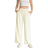 ZTN Wide Leg Pants Woman Stretchy Work Dress Pants Women Pull on Business Casual Slacks Trousers 28"/30"