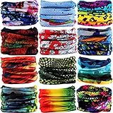 12Pieces Wide Headbands for Men and Women-Headwear Head Wrap Sweatband Neck Gaiter Magic Scarf Tube Mask Bandana Balaclava and Sport Scarf to Cycling Running Fishing Hiking