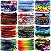 12Pieces Wide Headbands for Men and Women-Headwear Head Wrap Sweatband Neck Gaiter Magic Scarf Tube Mask Bandana Balaclava and Sport Scarf to Cycling Running Fishing Hiking