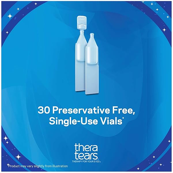THERATEARS LIQUID GEL NIGHTTIME LUBRICATING EYE DROPS FOR DRY EYES, SINGLE-USE VIALS, 30 COUNT