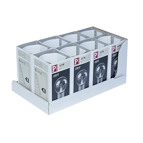 8 x Paulmann Glühbirne Tropfen 40W E27 Klar Glühlampe 40 Watt Glühbirnen Glühlampen 11840