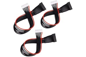 3 Pack ShareGoo 20CM 22AWG JST-XH Balance Charging Extension Cable Wire Lead adapter for RC 6S Lipo Battery (For 6S LiPo)