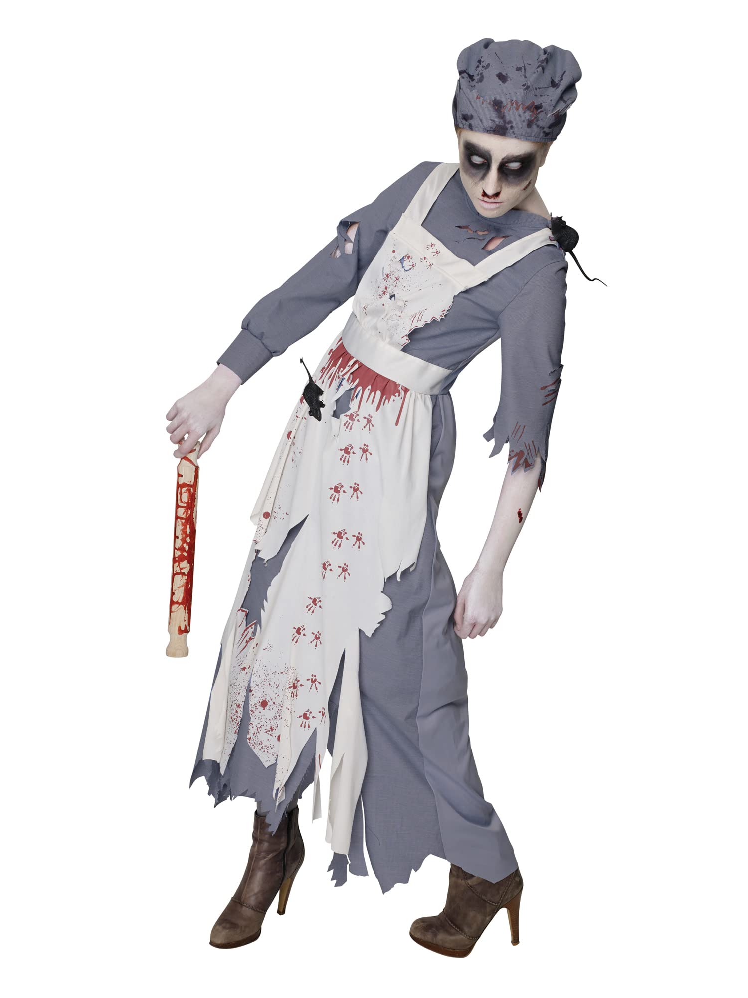 Rubies Official Ladies Mrs. Ratgore Halloween Maid Zombie Adult Costume - Medium Halloween