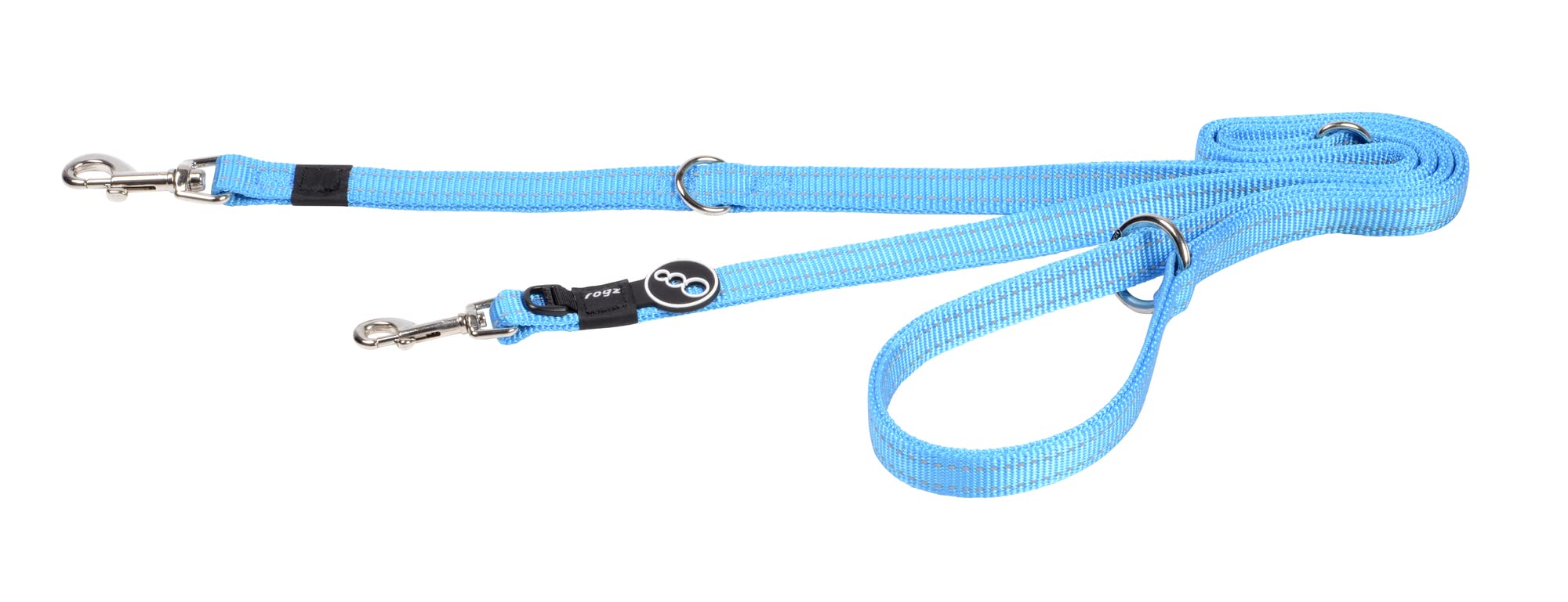 Rogz Snake Multipurpose Lead Reflective, Turquoise