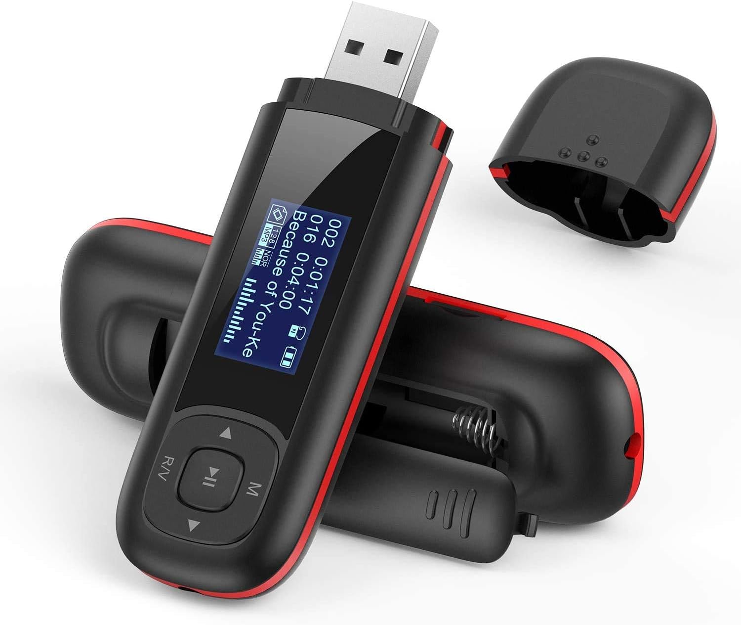 Lettore Mp3 Portatile con Chiavetta USB, Mini Lettore Musicale da 8GB