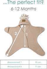Clair de Lune Star Fleece Baby Wrap Blanket 6-12 Months Oatmeal view 3
