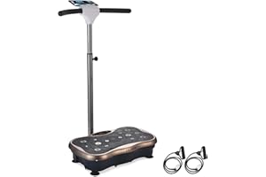EILISON FIRMHOLD Handle Vibration Plate Exercise Machine for Lymphatic Drainage- Full Body Vibration Platform for Weight Loss, 350lbs Vibration Plate for Beginners & Recovery