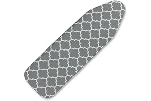 Ironing Board Cover and Pad,Sewn-in Thick Feltpads,Elastic Edge,15"x48"Scorch & Stain-Resistant Replacement Ironing Board Cov