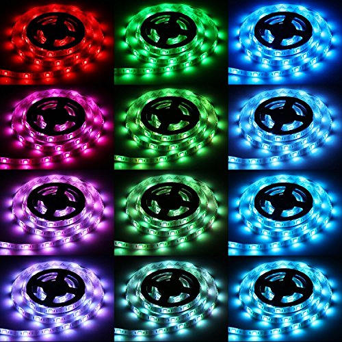 Led Light Strips Sunsbell USB Powered LED Rope Lights Waterproof Flexible SMD 5050 LED Strip Lights (200cm/6.56 ft, RGB)