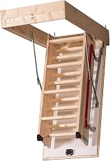DJM Direct Timber Deluxe 3-Section Loft Ladder 1150x575mm Insulated Hatch FSC view 4