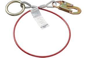 PeakWorks V8208406 - 6' (1.8 m) Cable Anchor Sling - 1/4" PVC Coated Galvanized Cable