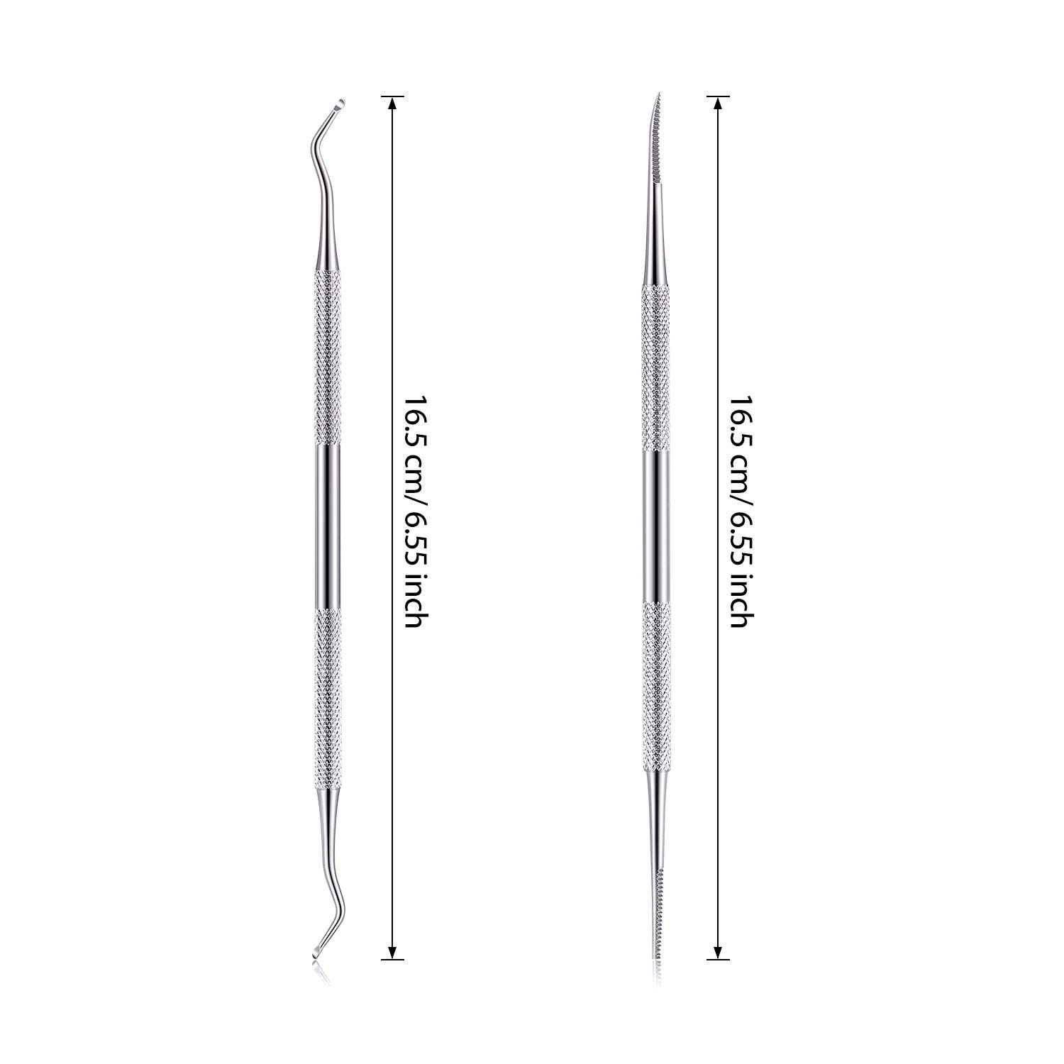 6 Pieces Ingrown Toenail File and Lifter Set Ingrown Toenail Tools Stainless Steel Double Sided Nail File Lifter Under Nail Cleaner Tools: Beauty