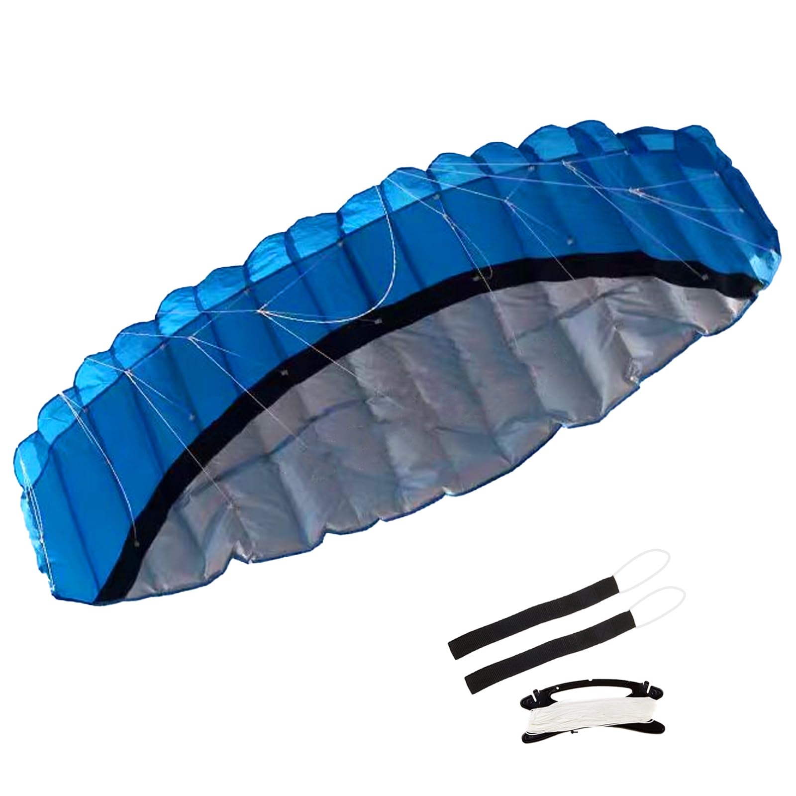 Simxkai Two-Line 2.5 m Sunt Kite Mat Kite for Adults and Beginners 2 x 25 m on Winder with Loops Blue