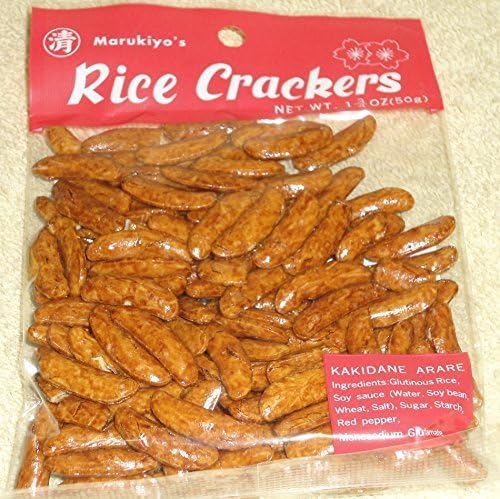 Lot of 24 Marukiyo's Japanese Rice Crackers Kakidane Arare 50grams by Marukiyo's