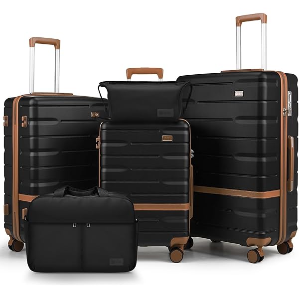 CASELLY Luggage Sets With Spinner Wheels, PC ABS Hard Shell Travel Luggage,Lightweight Carry-on Suitcases With TSA Lock,YKK Zippers ( Light Purple, 7 Piece Sets(14/18/20/24/28/DB/TB)) | Luggage Sets